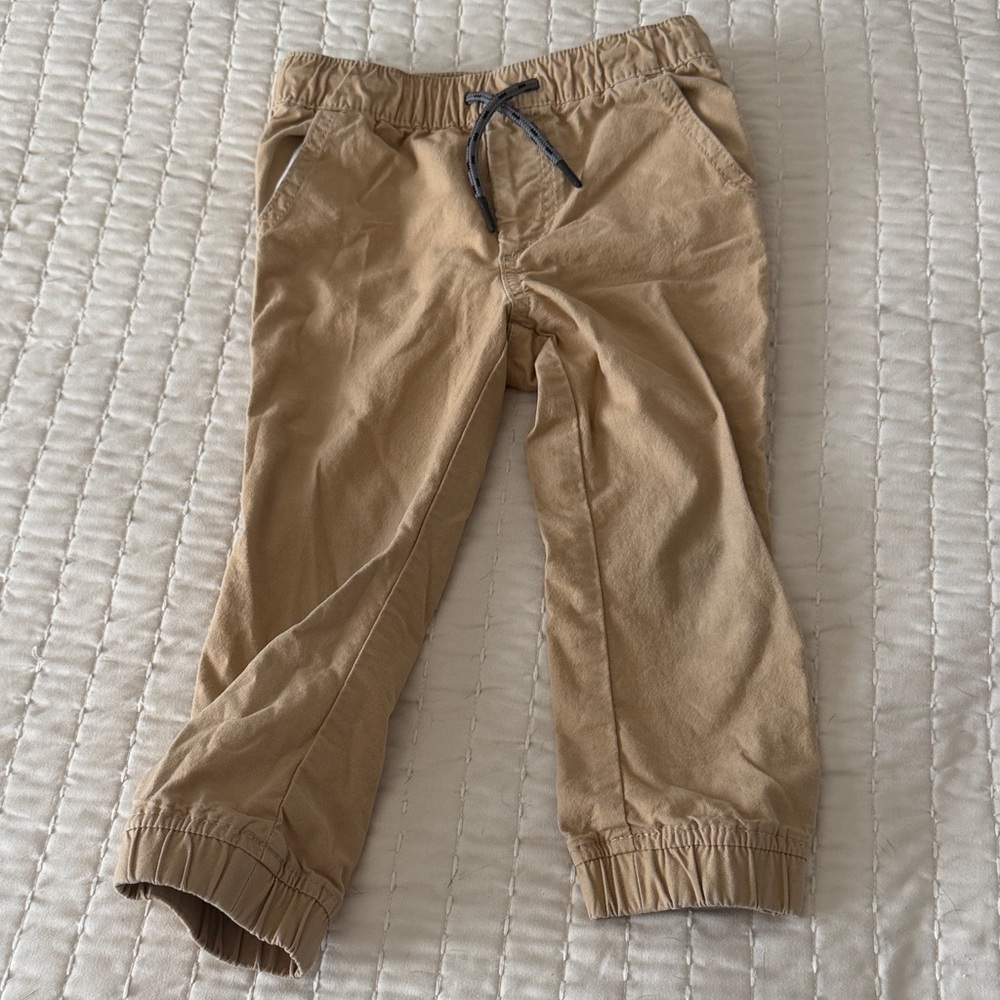 GAP Kids Tan Joggers with Elastic Waist